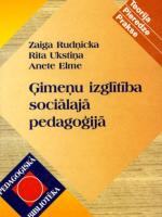 Ģimeņu izglītība sociālajā pedagoģijā